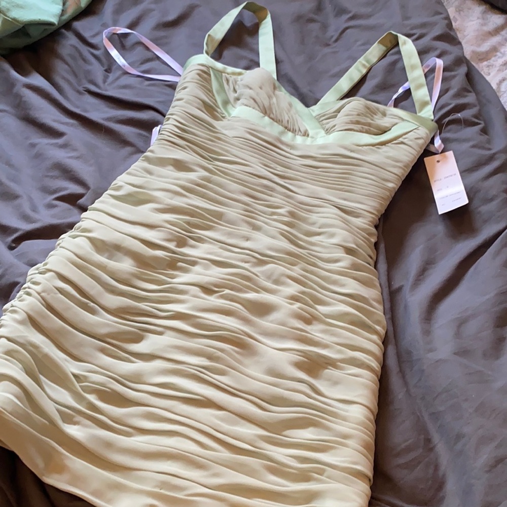 Light green bridesmaid dress